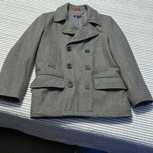 Jackthreads Brand Grey Wool Peacoat Men’s Medium